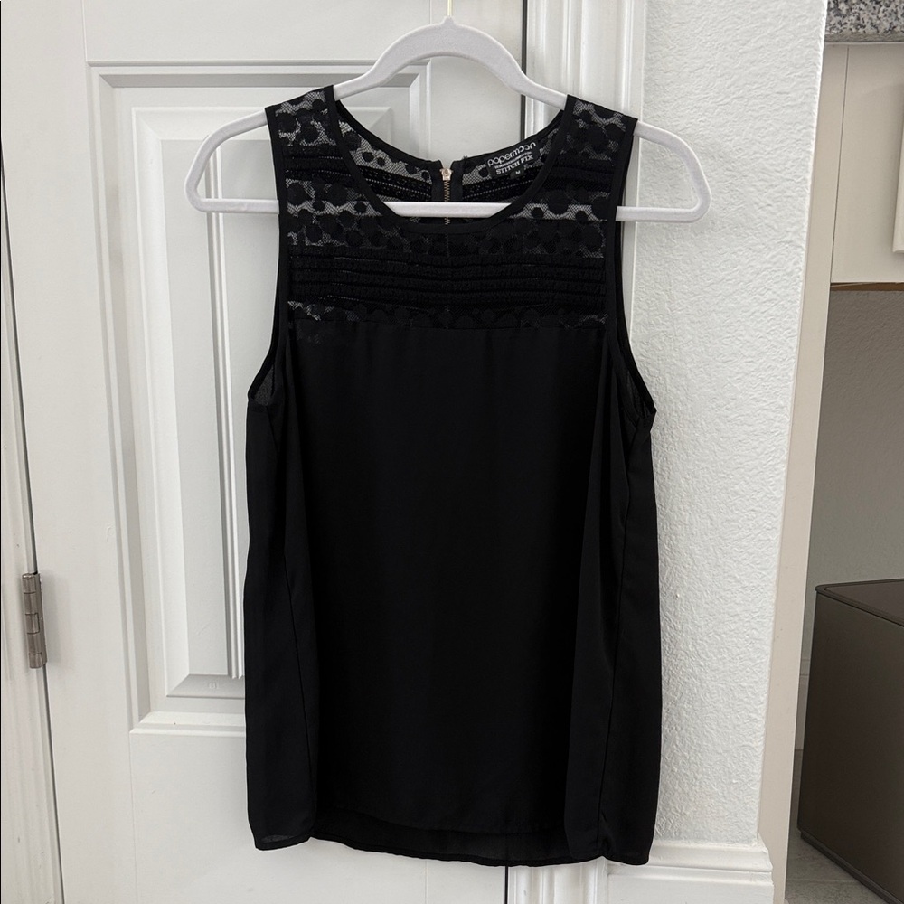 Papermoon Black Lace Overlay Top